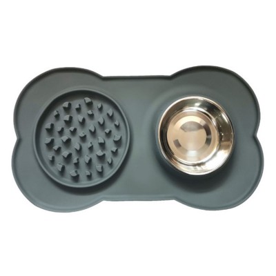 Spill Proof Dog Bowl Mats for Food and Water Slow Feed Dog Bowl Feeding Station Cat Slow Feeder Dog Bowls