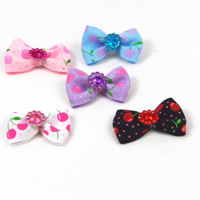 Pet Dog Hair Bows with Rubber Bands for Small Dogs Cats Topknot Headdress Puppy Yorkie Teddy Hair Grooming Accessories