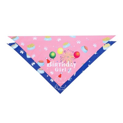 Large Dog Birthday Bandana Soft Pet Scarf Happy Birthday Bandana Print for Dog Birthday