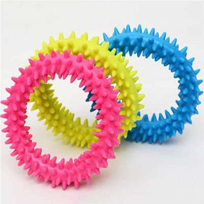 Spiky Circle Ring Dog Bite-Training Chew Molar Toy Cleaning Tooth Pet Supply Dog Chew Toy